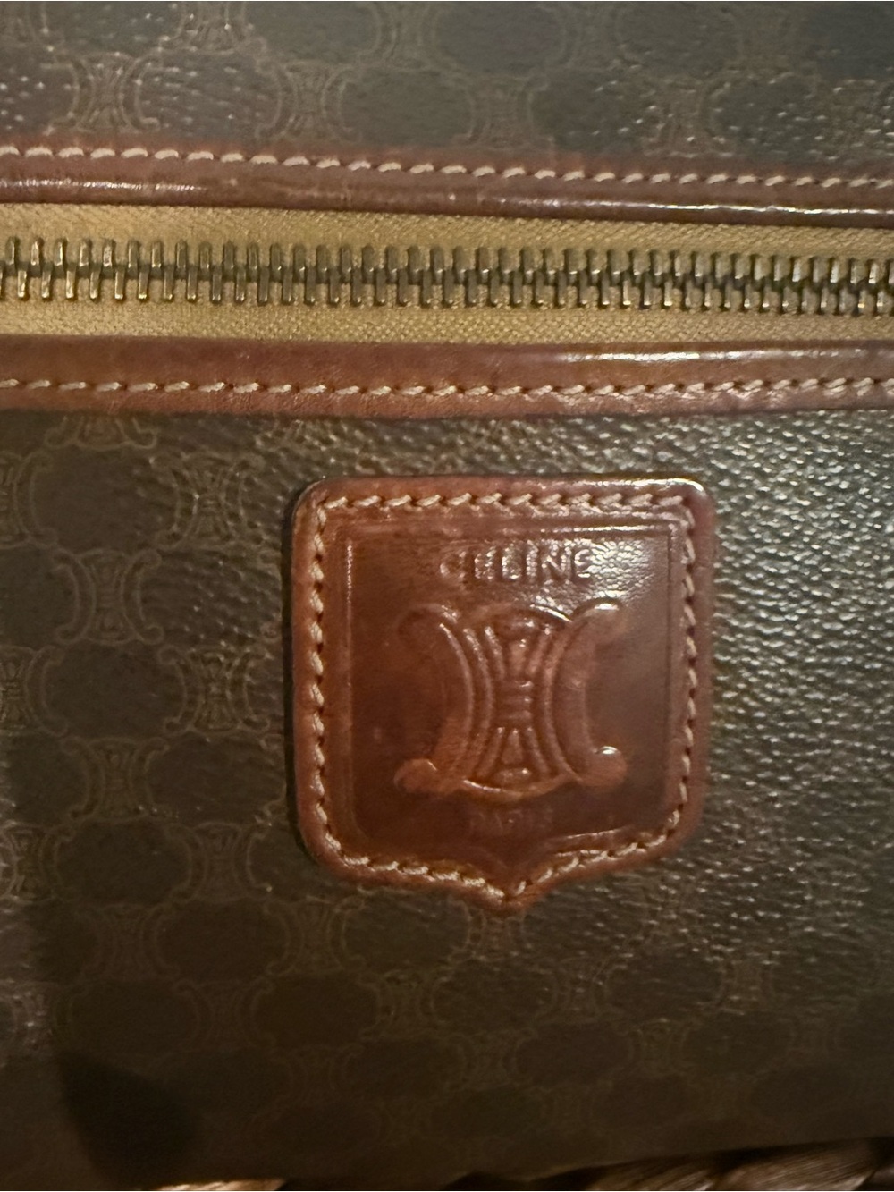Vintage Céline Macadam M12 Double-Zip Crossbody Bag - Picture 3 of 11